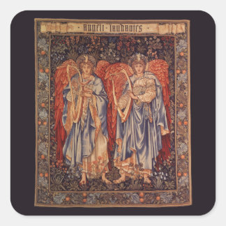 Angeli Laudantes (Praising Angels) by Burne Jones Square Sticker