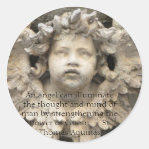 Angelic Angel Quotes -  Angel Quotation Classic Round Sticker