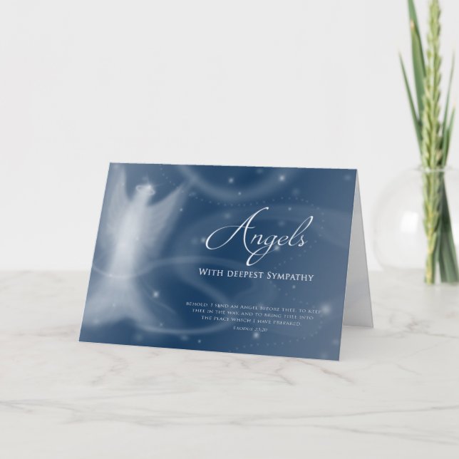 Angelic Angel -  Sympathy - Christian Card (Front)