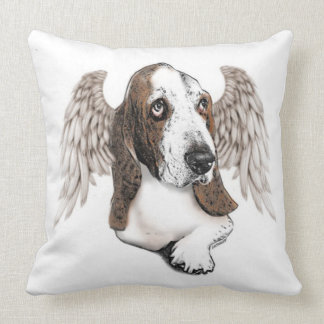 Angelic Basset Hound Cushion
