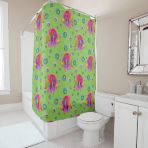 Angelic Bubbles in a Forest of Seaweed Shower Curtain