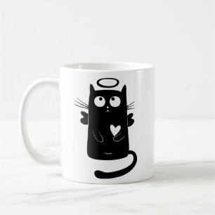 angelic cat feline coffee mug