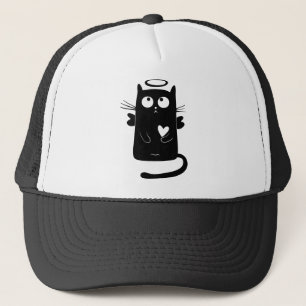 Angelic Cat Feline Halo Heart Kitten Love Trucker Hat