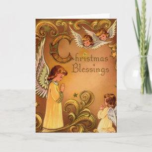 Angelic Christmas Blessings Holiday Card