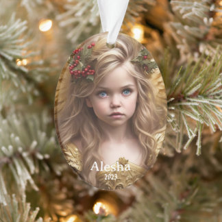 Angelic Christmas Moments: Personalised Girls' Ornament