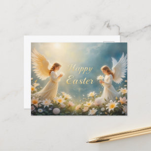 Angelic Easter Glow Heavenly Blessings Holiday Postcard