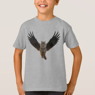 Angelic Feline: Cute Cat with Wings T-Shirt