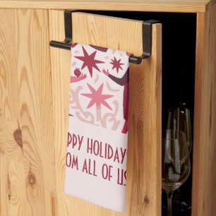 Angelic Figures Mid-Century Modern Kitschmas Tea Towel
