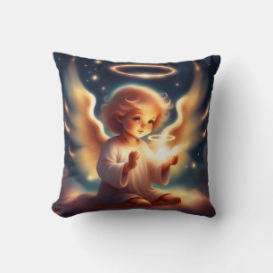 Angelic Glow Throw Pillow
