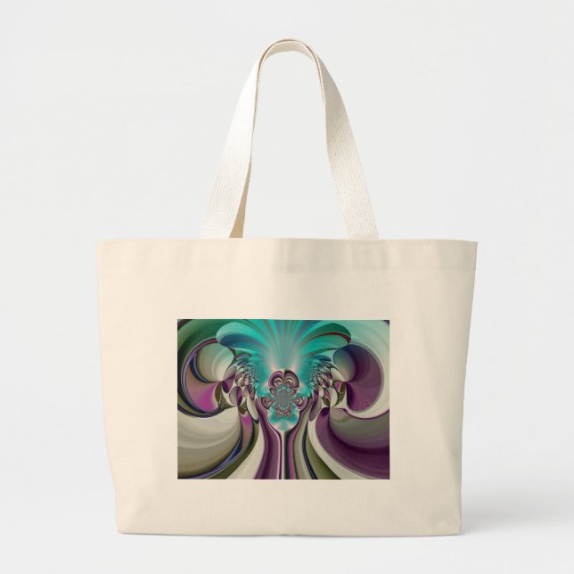 Angelic Hakuna Matata Cool Gifts Purple Heart Large Tote Bag (Front)