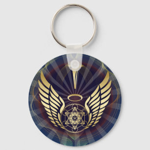 Angelic- Merkaba-Metatron cube Key Ring