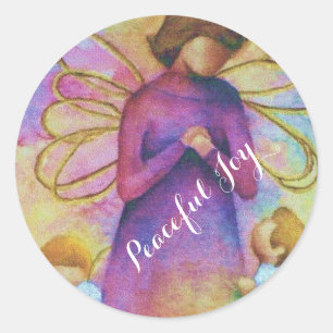 ANGELIC PEACEFUL JOY CLASSIC ROUND STICKER