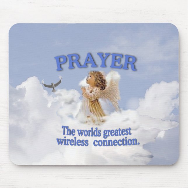 Angelic Prayer Worlds Greatest Wireless Connection Mouse Mat (Front)