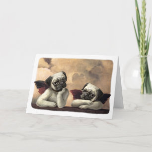Angelic Pug Cherub Gift Items Card