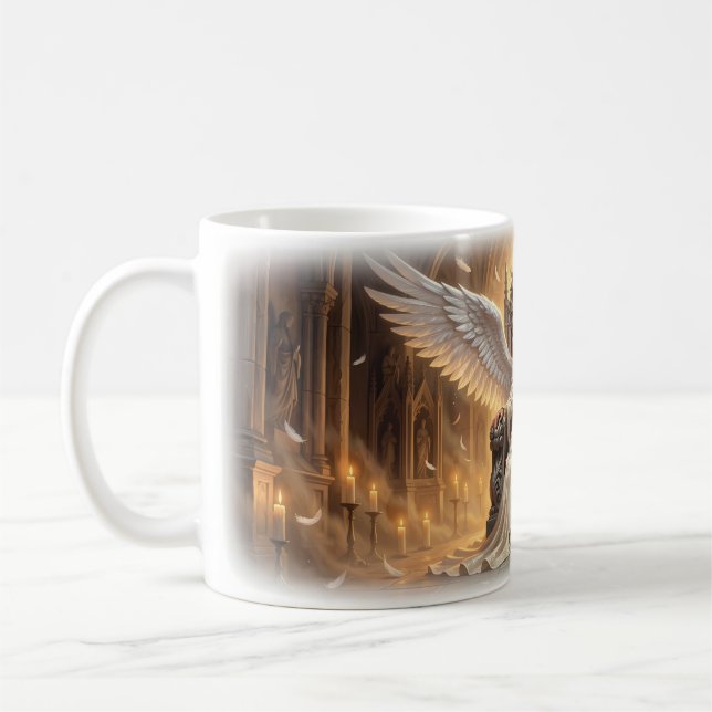 Angelic Queen on Her Throne Fantasy Mug (Left)