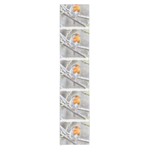 Angelic Robin Watercolor Short Table Runner