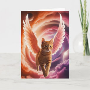 Angelic Tabby Cat Sympathy Card