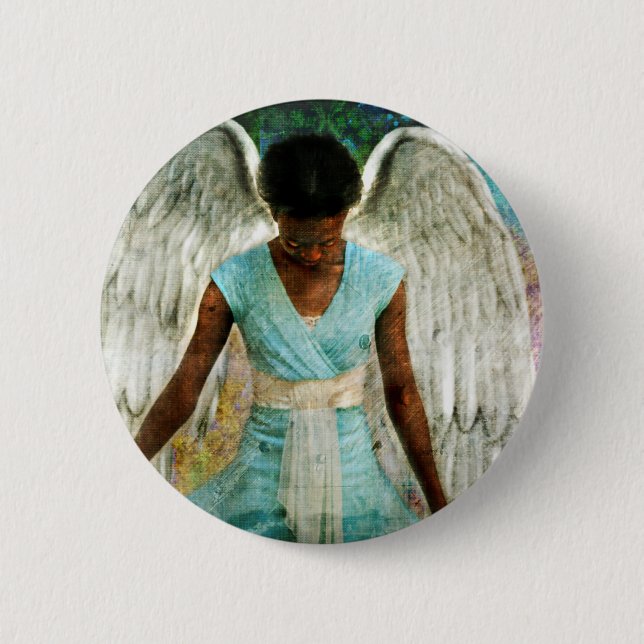 Angelic Thanks 6 Cm Round Badge (Front)