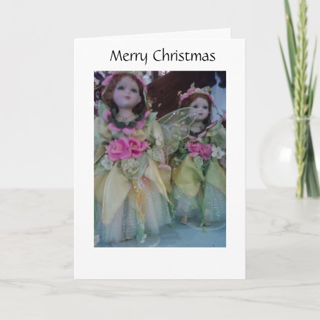 ANGELIC TWINS GREETING HOLIDAY CARD (Front)