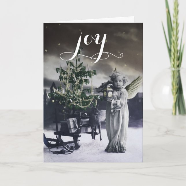 Angelic Vintage Italian Christmas Card (Front)