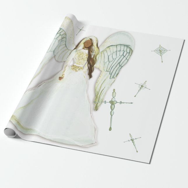 Angelic Wrapping Paper (Unrolled)