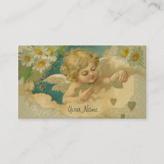 Angelica Elegant Cherub Business Card (Front)