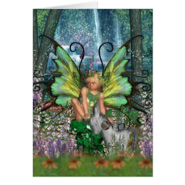 Angelica - Fairy Art With Woodland Fairy-Rocking H (Front)