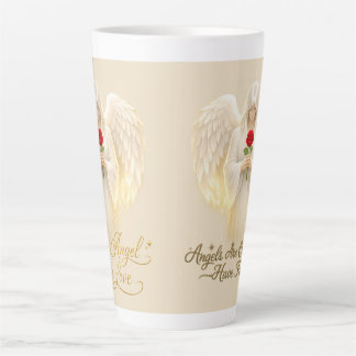 AngelicFaith GoldenHeart Latte Mug
