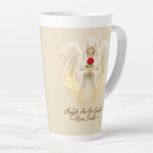 AngelicFaith GoldenHeart Latte Mug