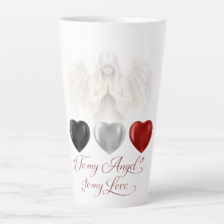 AngelicFaith SilverHeart Latte Mug