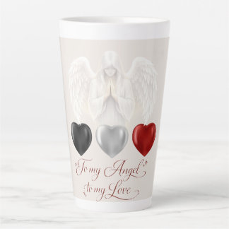 AngelicFaith SilverHeart Latte Mug