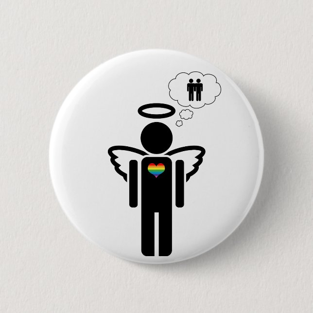 angelicon. boy dreams. 6 cm round badge (Front)