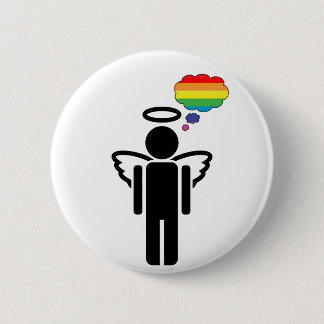 angelicon. rainbow thoughts : 6 cm round badge