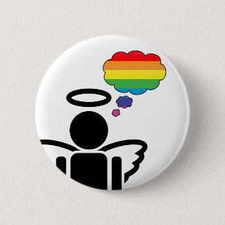 angelicon. rainbow thoughts : 6 cm round badge