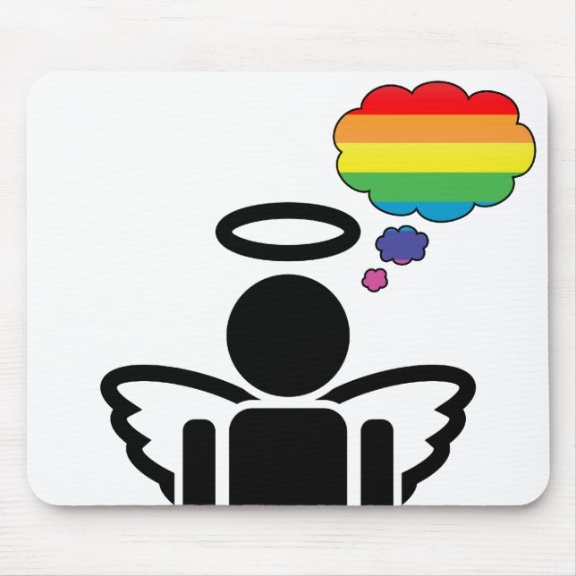 angelicon. rainbow thoughts. mouse mat (Front)