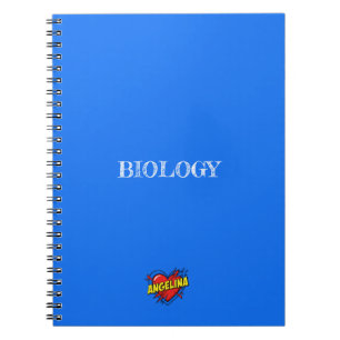 Angelina Heart Blue Notebook