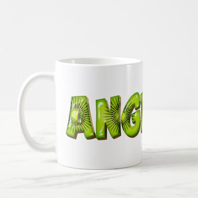 Angelina Name Kiwi Style Tasse Coffee Mug (Left)