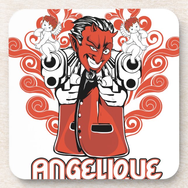 angelique black coaster (Front)