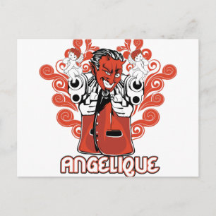 angelique black postcard