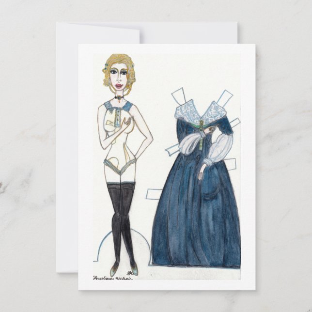 Angelique Paper Doll Card (Front)