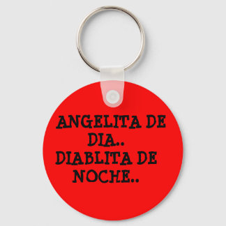 ANGELITA DE DIA..DIABLITA DE NOCHE.. KEY RING