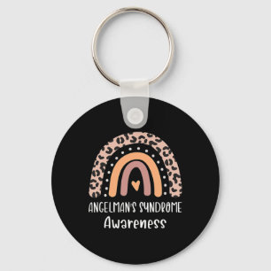 Angelman’s Syndrome Awareness Boho Rainbow Parent' Key Ring