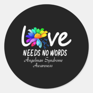 Angelman Syndrome Awareness 2 Classic Round Sticker