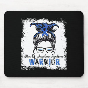 Angelman Syndrome Awareness Mum Warrior Blue Ribbo Mouse Mat