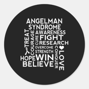 Angelman Syndrome Awareness Walk  Classic Round Sticker