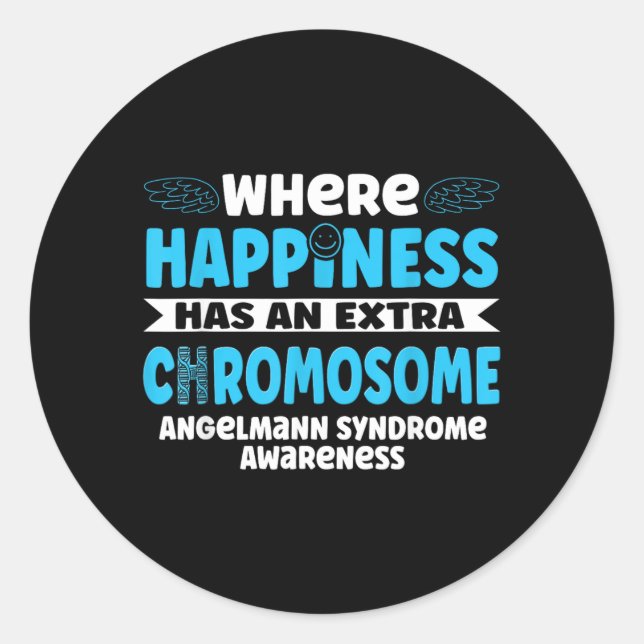 Angelman Syndrome Classic Round Sticker (Front)