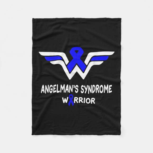 Angelmans Syndrome Awareness Warrior Support Blue  Fleece Blanket (Front)