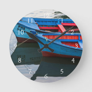 Angelmo harbour, fishing boats. round clock