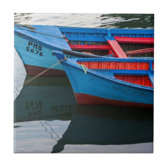 Angelmo harbour, fishing boats. tile (Front)