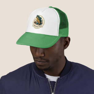 Angeln Fische Logo Premium Design Basecap Kappe Trucker Hat